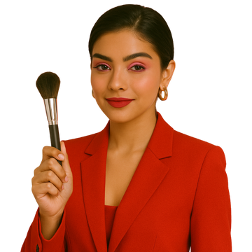 Lade with makeup academy brush